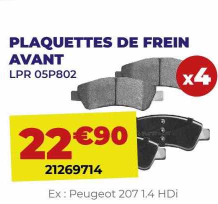 plaquettes de frein avant lpr 05p802