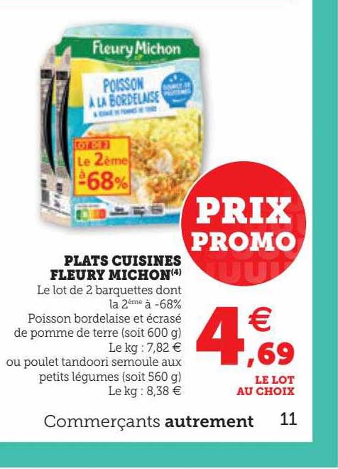 plats cuisinés fleury michon