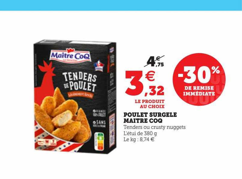 poulet surgelé maître coq
