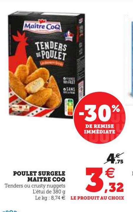 poulet surgelé maître coq