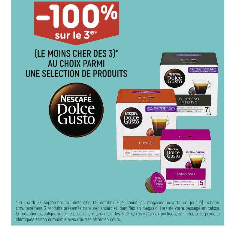 Produits Nescafé Dolce Gusto