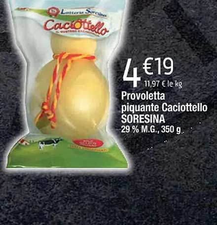 provoletta piquante caciottello soresina