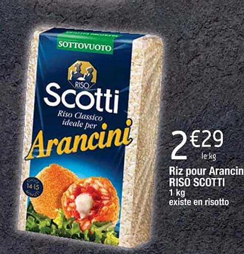 riz pour arancini riso scotti