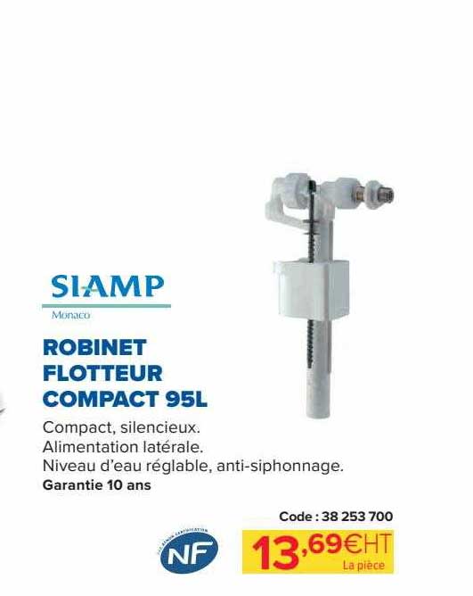 robinet flotteur compact 95l siamp