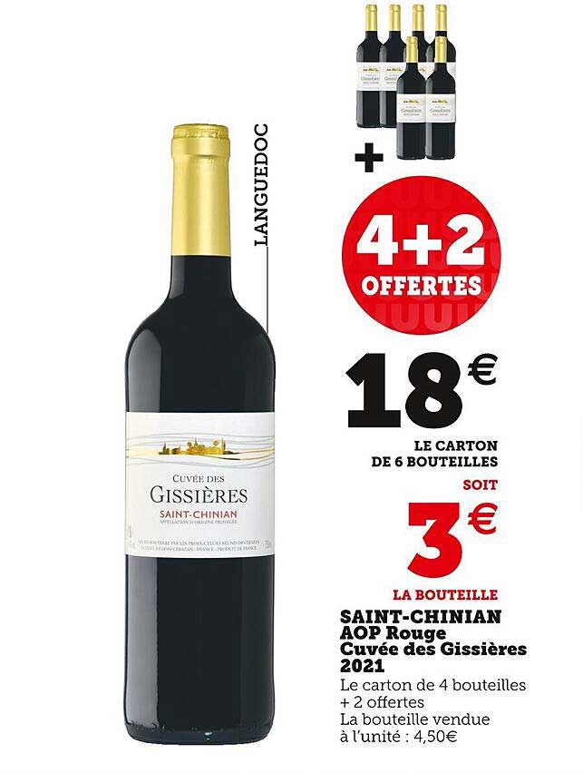 saint-chinian aop rouge cuvée des gissières 2021