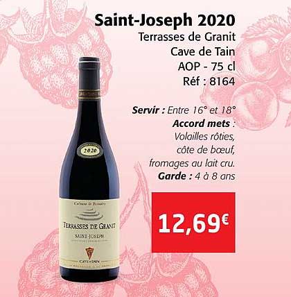 saint-joseph 2020 terrasses de granit cave de tain aop