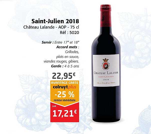 saint-julien 2018 château lalande - aop