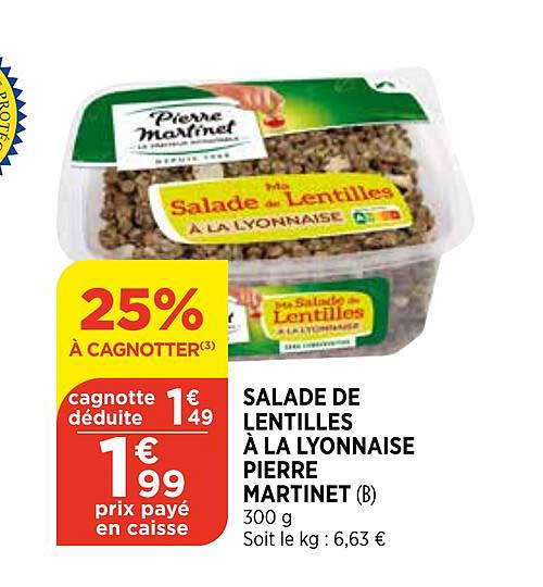 Salade De Lentilles à La Lyonnaise Pierre Martinet