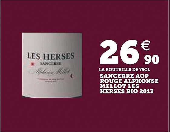 sancerre aop rouge alphonse mellot les herses bio 2013