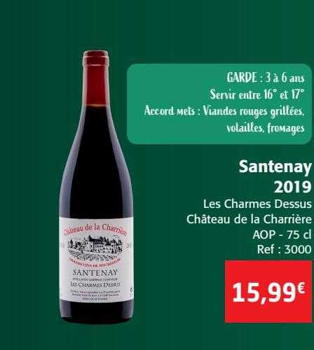 santenay 2019 les charmes dessus château de la charmière aop