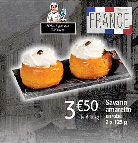 savarin amaretto enrobé