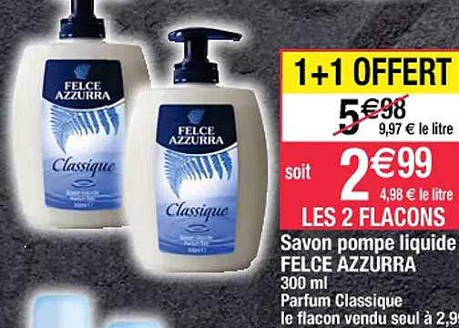Savon Pompe Liquide Felce Azzurra