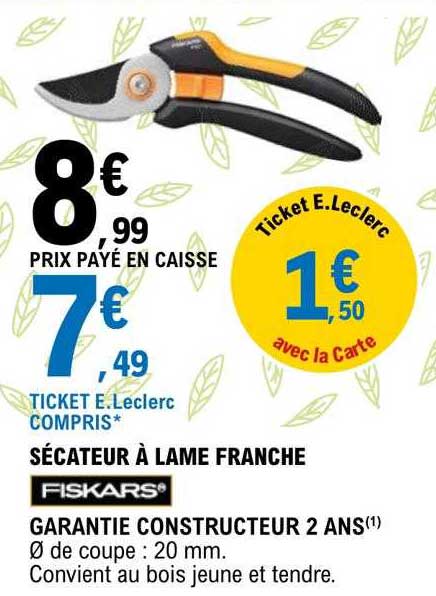 sécateur à lame franche fiskars