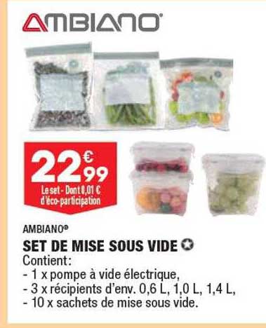 set de mise sous vide ambiano