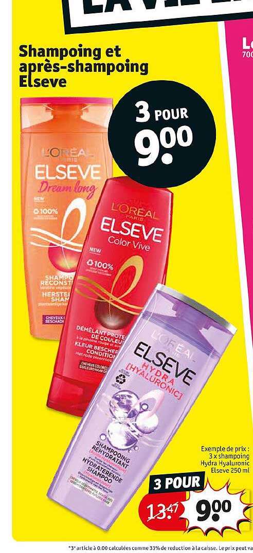 shampoing et après-shampoing elseve