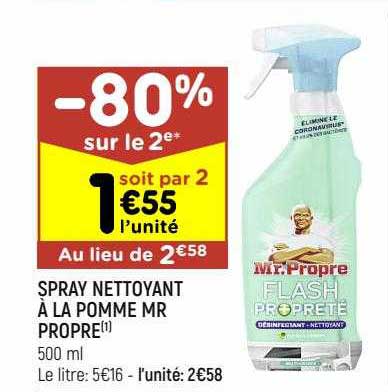 spray nettoyant à la pomme mr propre