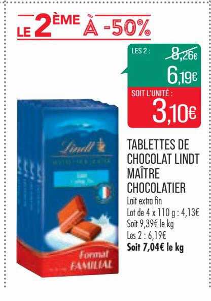 tablettes de chocolat lindt maître chocolatier