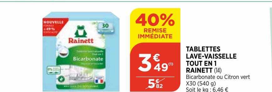 tablettes lave-vaisselle tout en 1 rainett