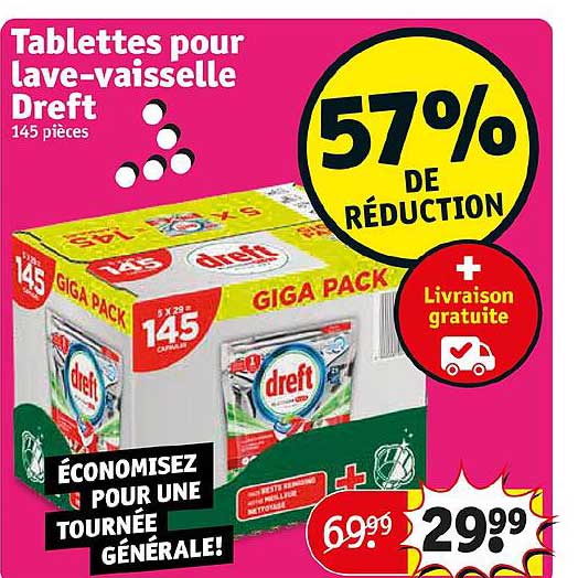 tablettes pour lave-vaisselle dreft