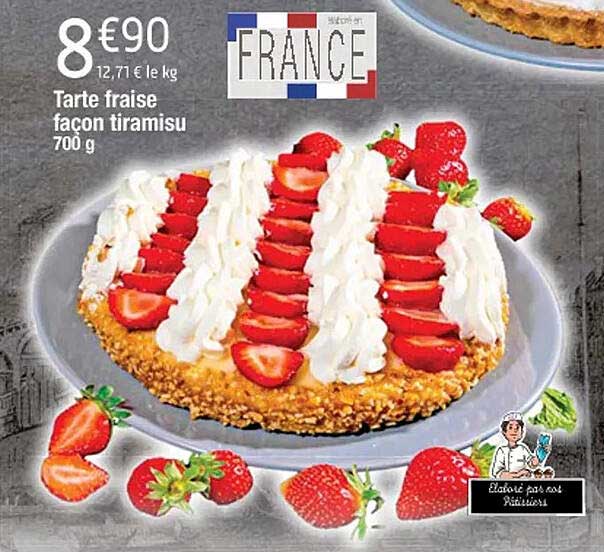 tarte fraise façon tiramisu