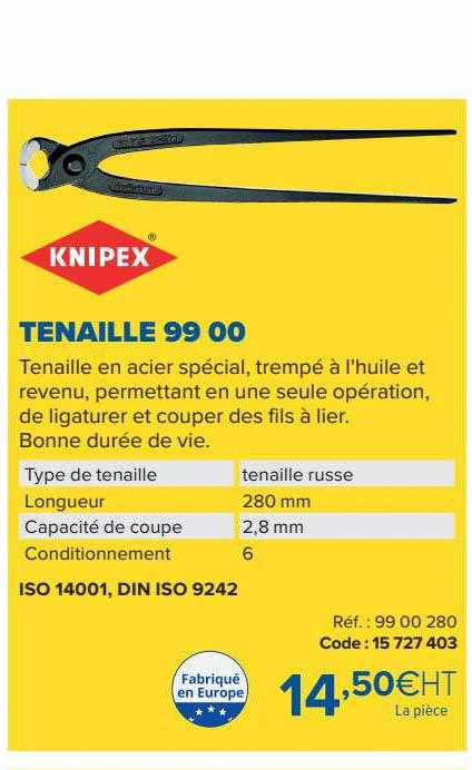 tenaille 99 00 knipex