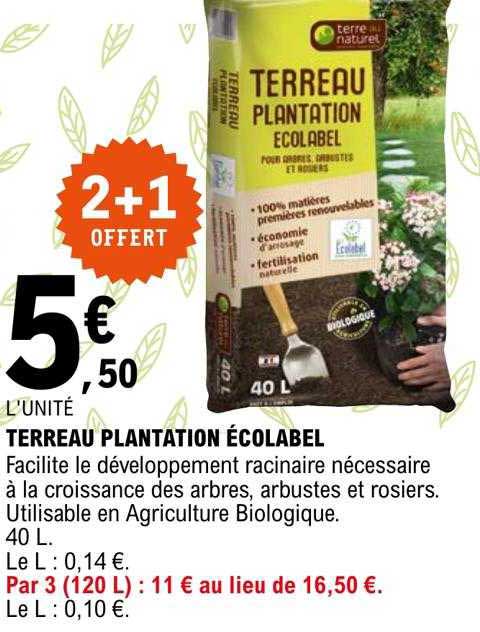 Terreau Plantation écolabel