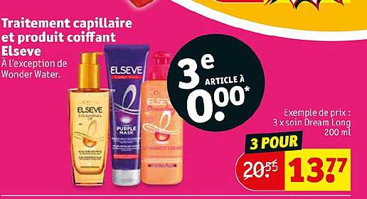 traitement capillaire et produit coiffant elseve