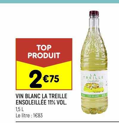vin blanc la treille ensoleillée 11% vol.