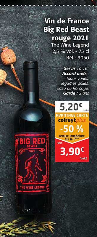 vin de france big red beast rouge 2021
