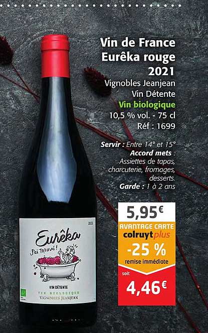Vin De France Eurêka Rouge 2021