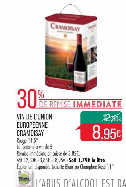 vin de l'union européenne cramoisay