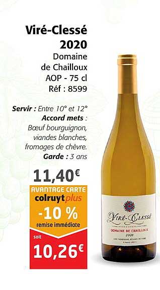 viré-clessé 2020 domaine de chailloux aop