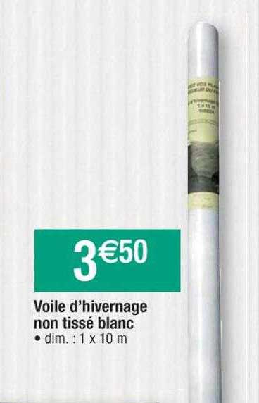 Voile D'hivernage Non Tissé Blanc