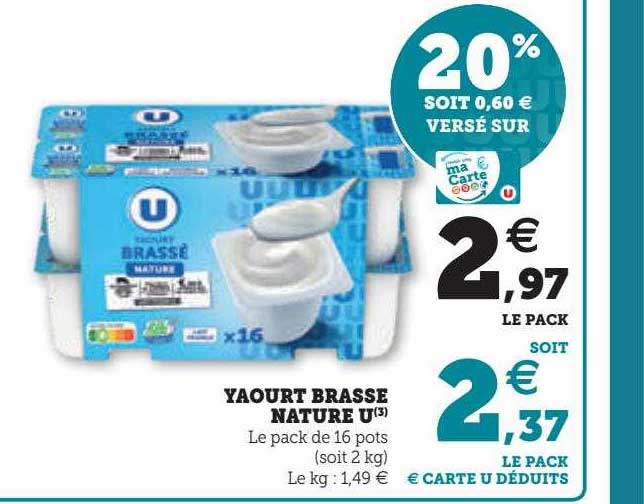 Yaourt Brasse Nature U
