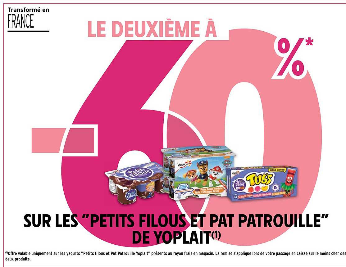 "petits filous et pat patrouille" de yoplait