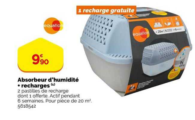 absorbeur d'humidité + recharges equation