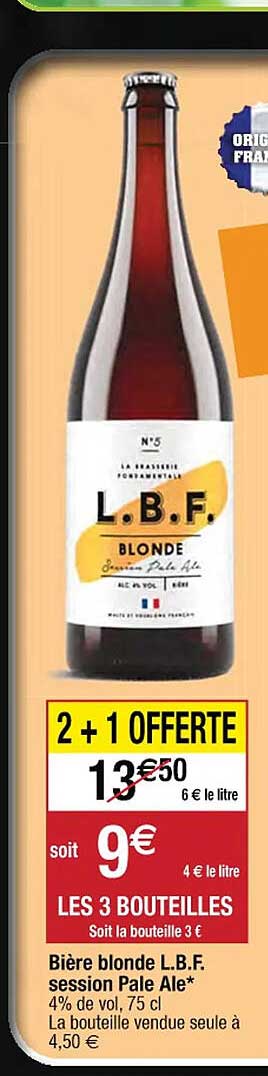 bière blonde l.b.f. session pale ale