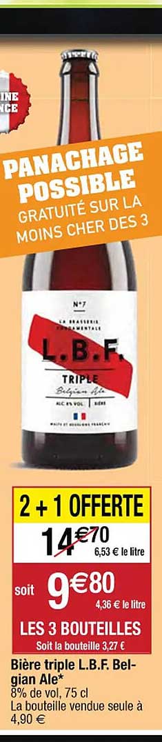bière triple l.b.f. belgian ale