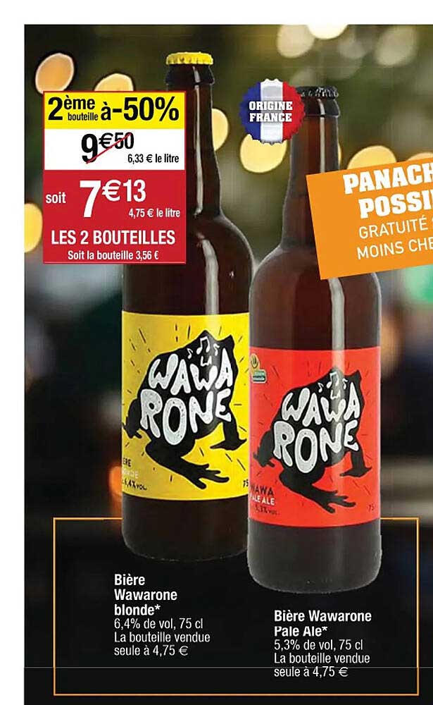 bière wawarone blonde ou pale ale