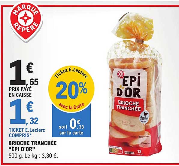 brioche tranchée "épi d'or"