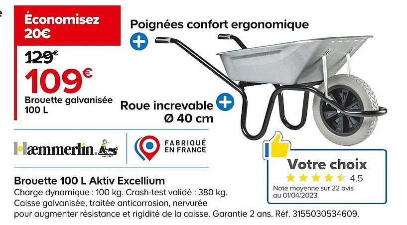 brouette 100 l aktiv excellium hæmmerlin