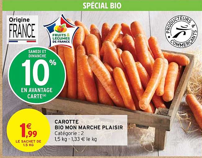 carotte bio mon marché plaisir
