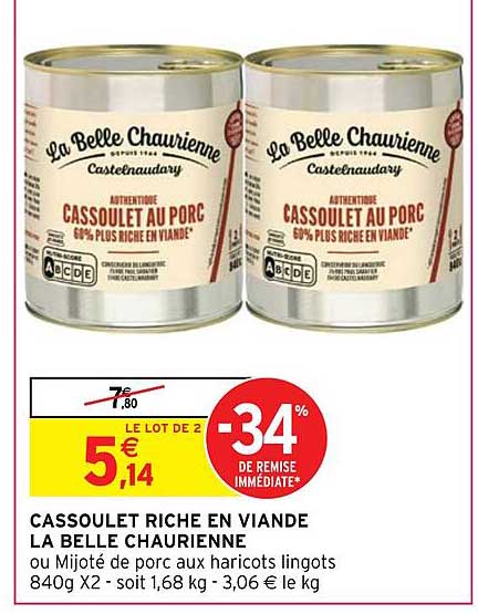 cassoulet riche en viande la belle chaurienne