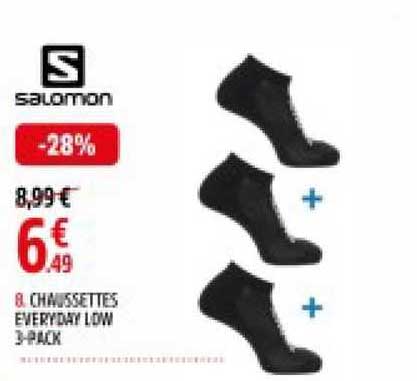chaussettes everyday low 3-pack