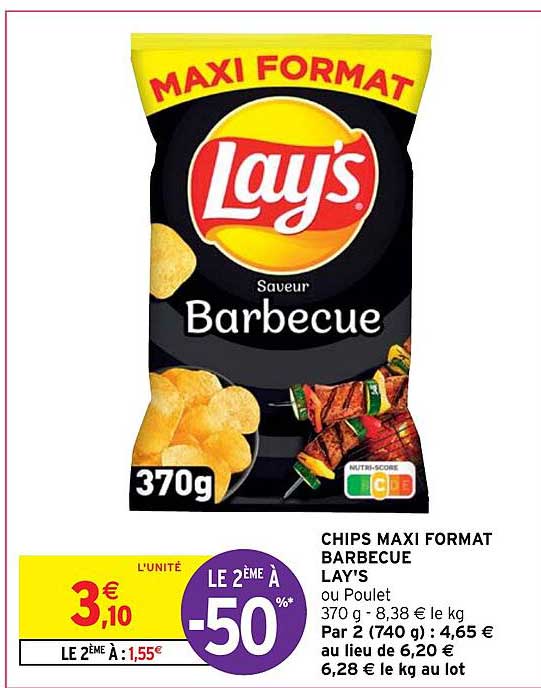 chips maxi format barbecue lay's