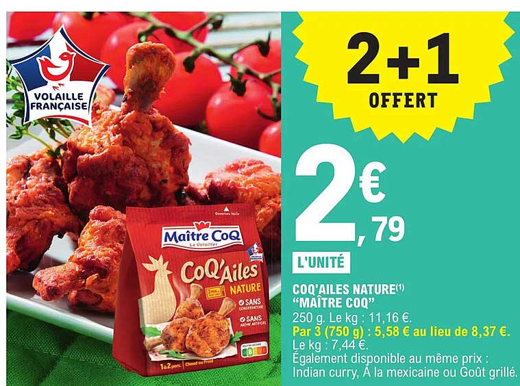 coq'ailes nature "maître coq"