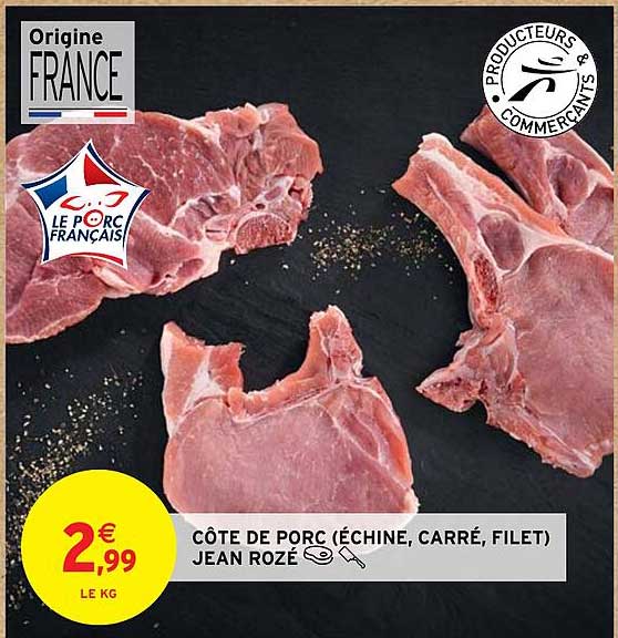 Côte De Porc (échine, Carré, Filet) Jean Rozé