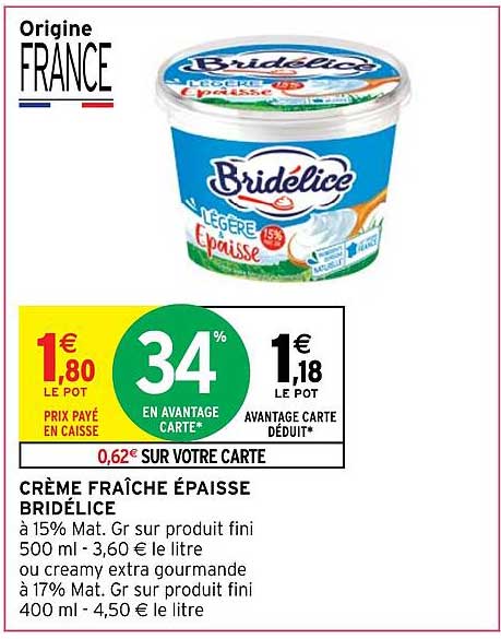Crème Fraîche épaisse Bridélice
