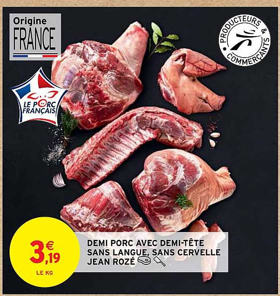 Demi Porc Avec Demi-tête Sans Langue, Sans Cervelle Jean Rozé
