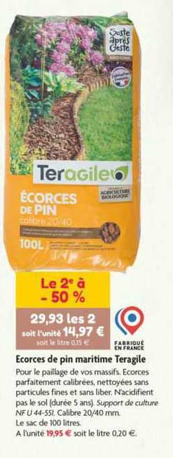 ecorces de pin maritime teragile